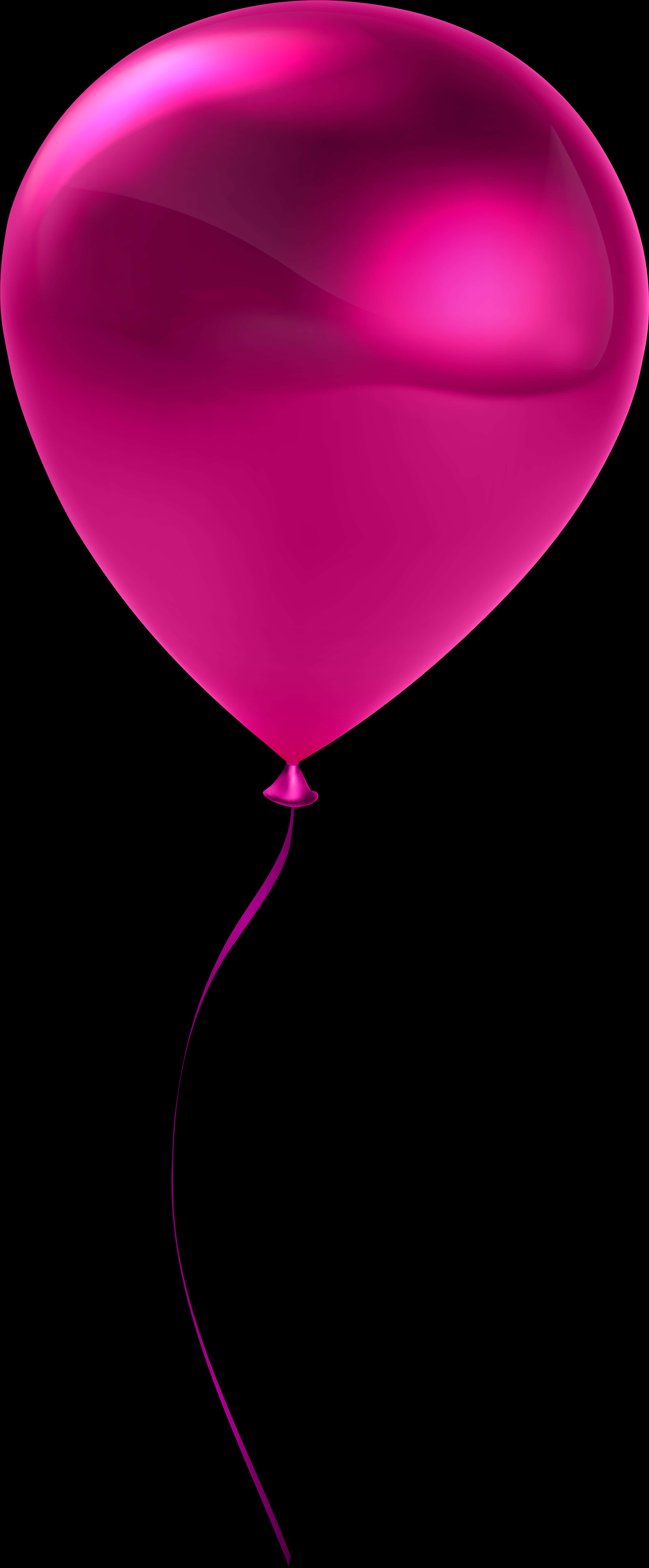 Pink Balloonon Black Background