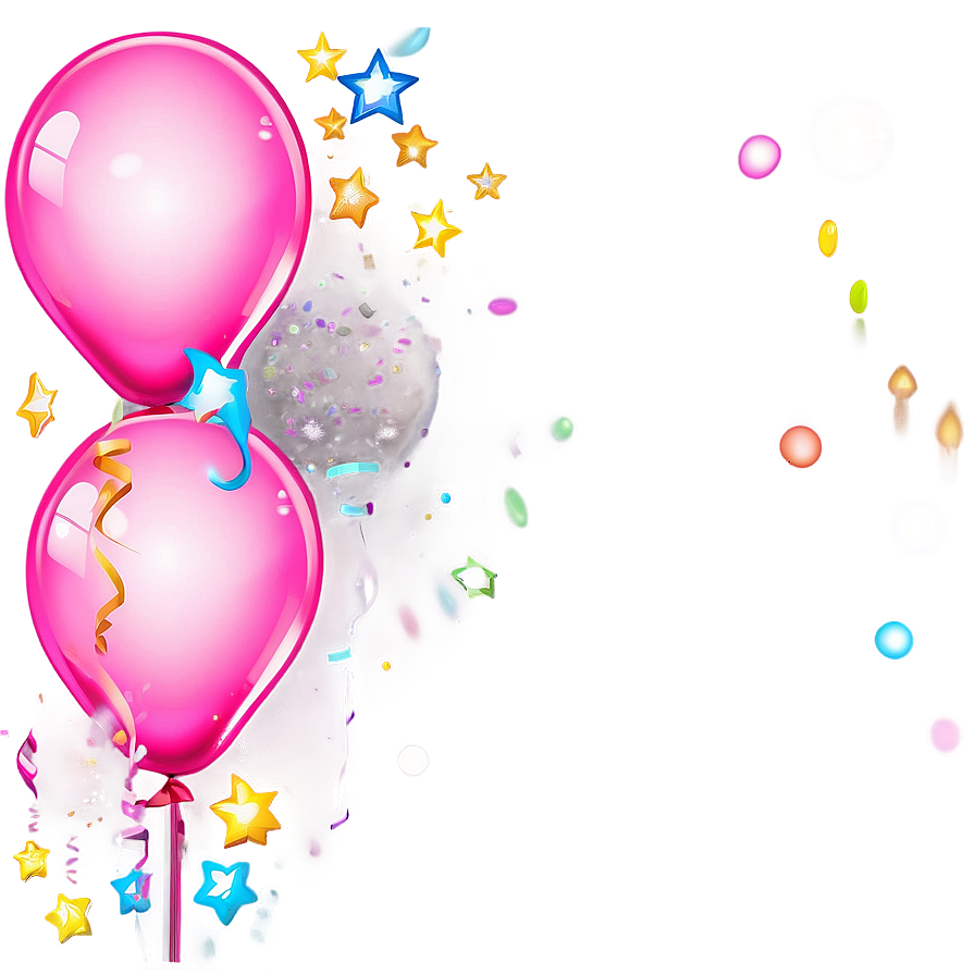 Pink Balloons Celebration Background Png Svu34