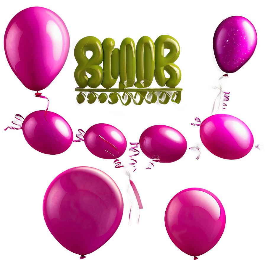 Pink Balloons Celebration Png Nya