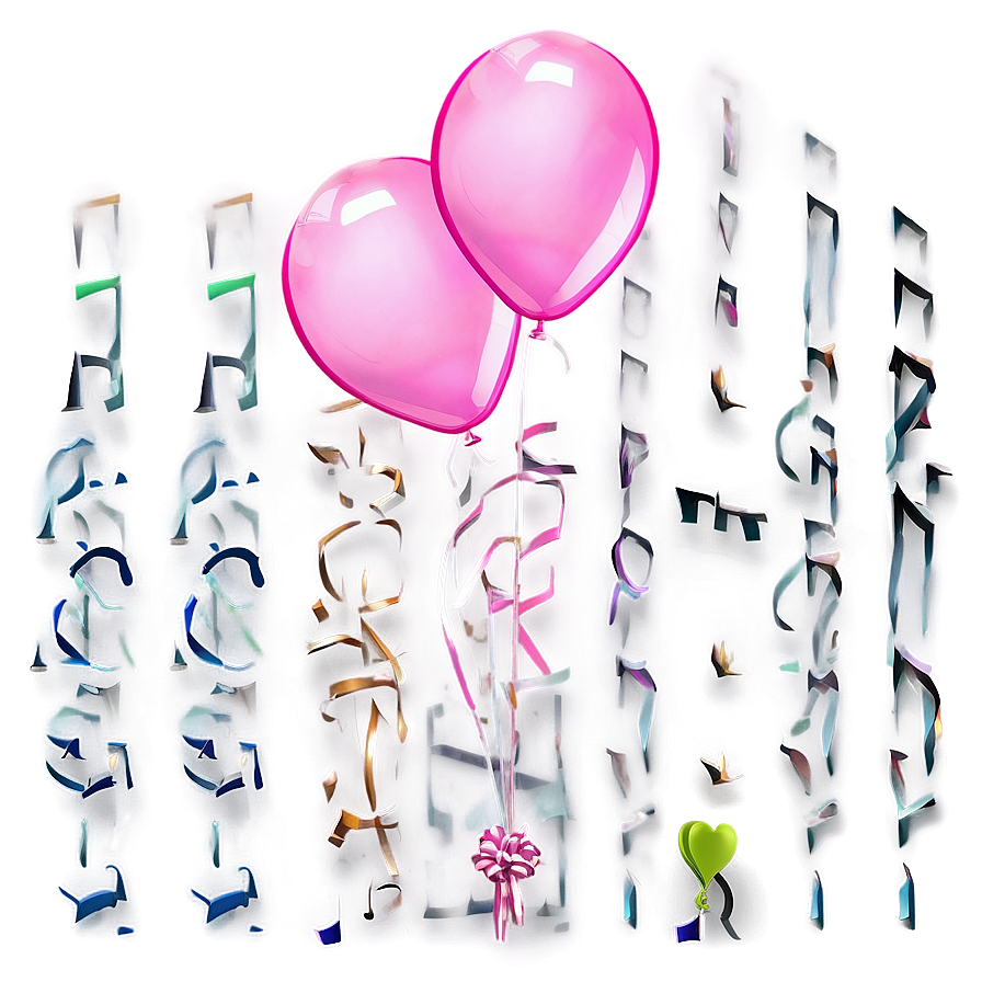 Pink Balloons Elegant Display Png 06122024