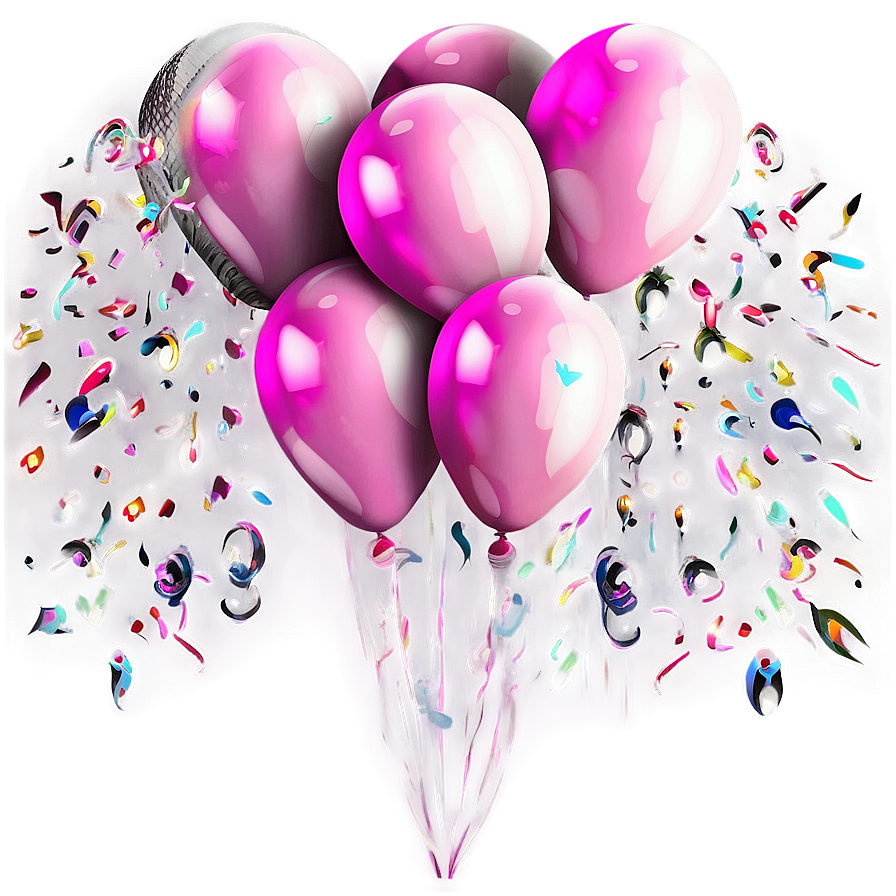 Pink Balloons For Celebration Png 72