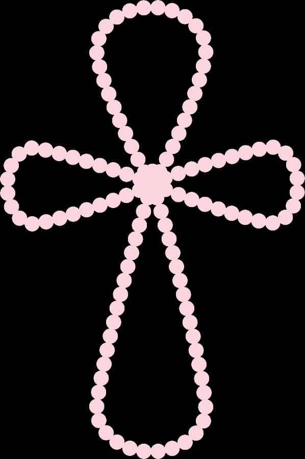 Pink Beaded Cross Graphic