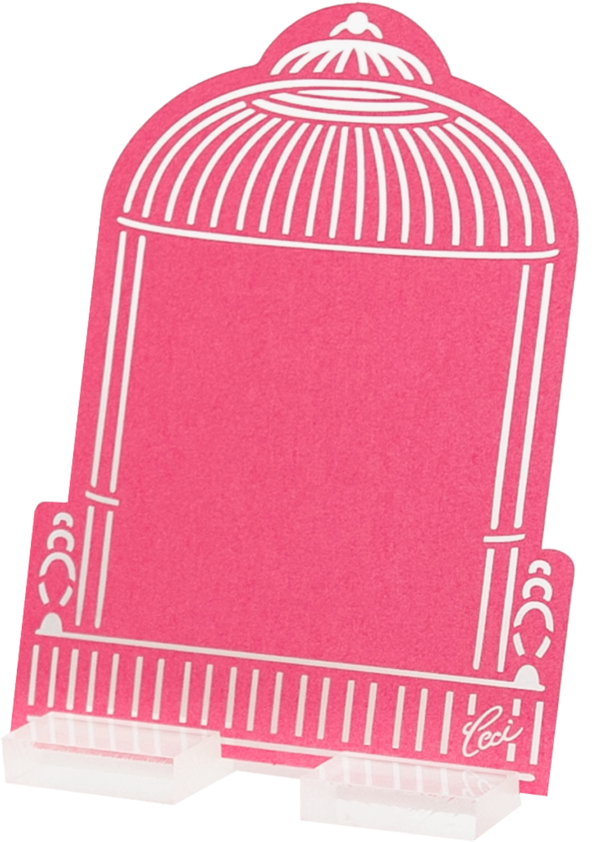 Pink Birdcage Cutout