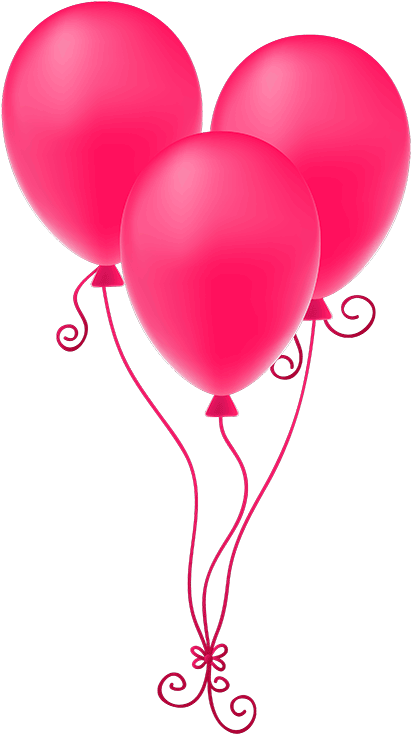 Pink Birthday Balloons Transparent Background