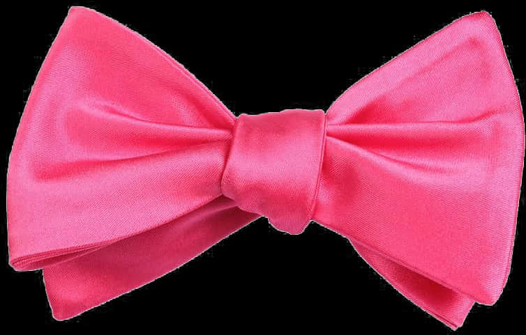 Pink Bow Tie Black Background