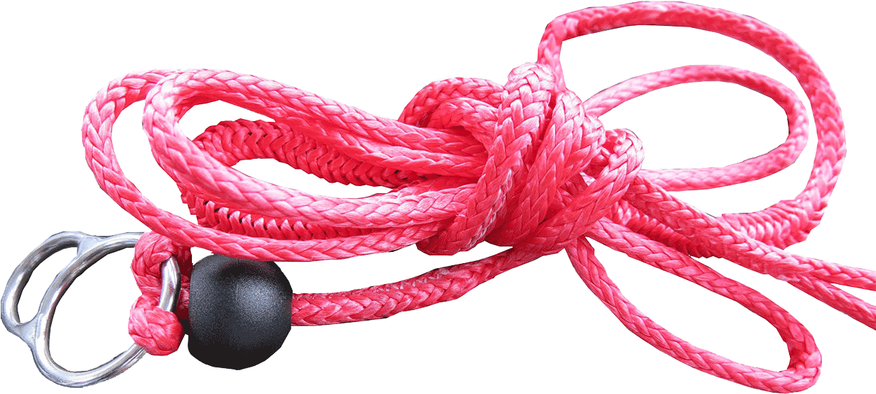 Pink Braided Ropewith Loopand Metal Hooks