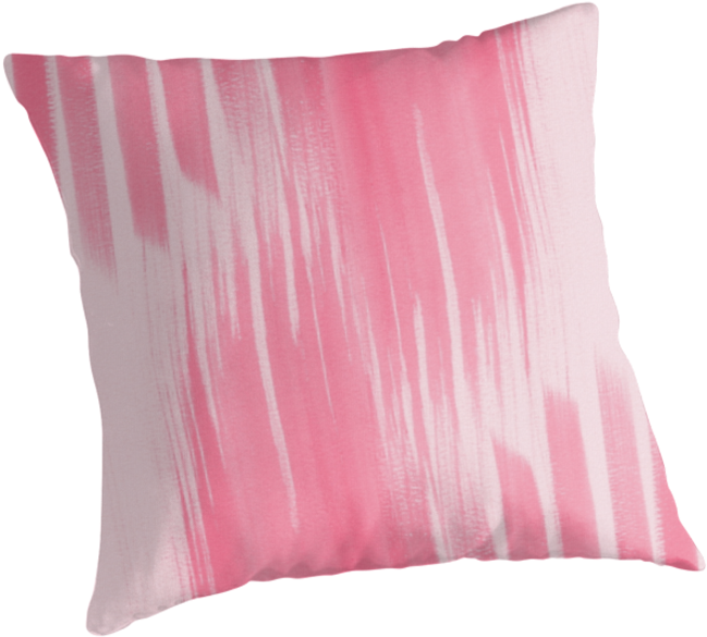 Pink Brush Stroke Pillow Design