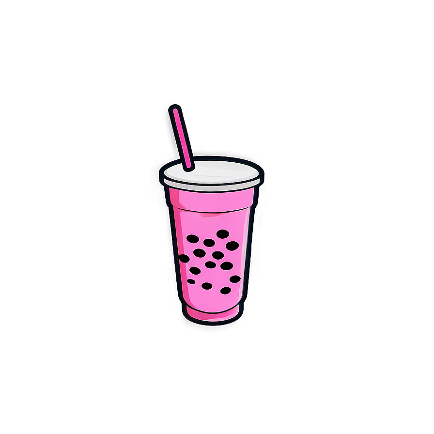 Pink Bubble Tea Png 05062024