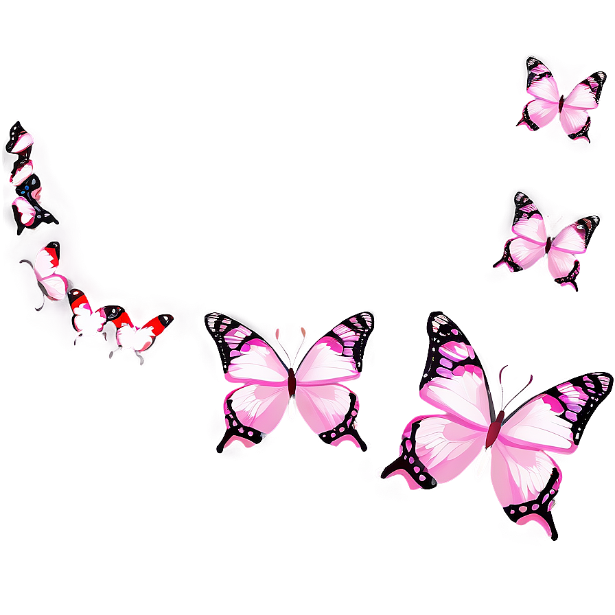 Pink Butterfly Flying Sequence Png Ikv62