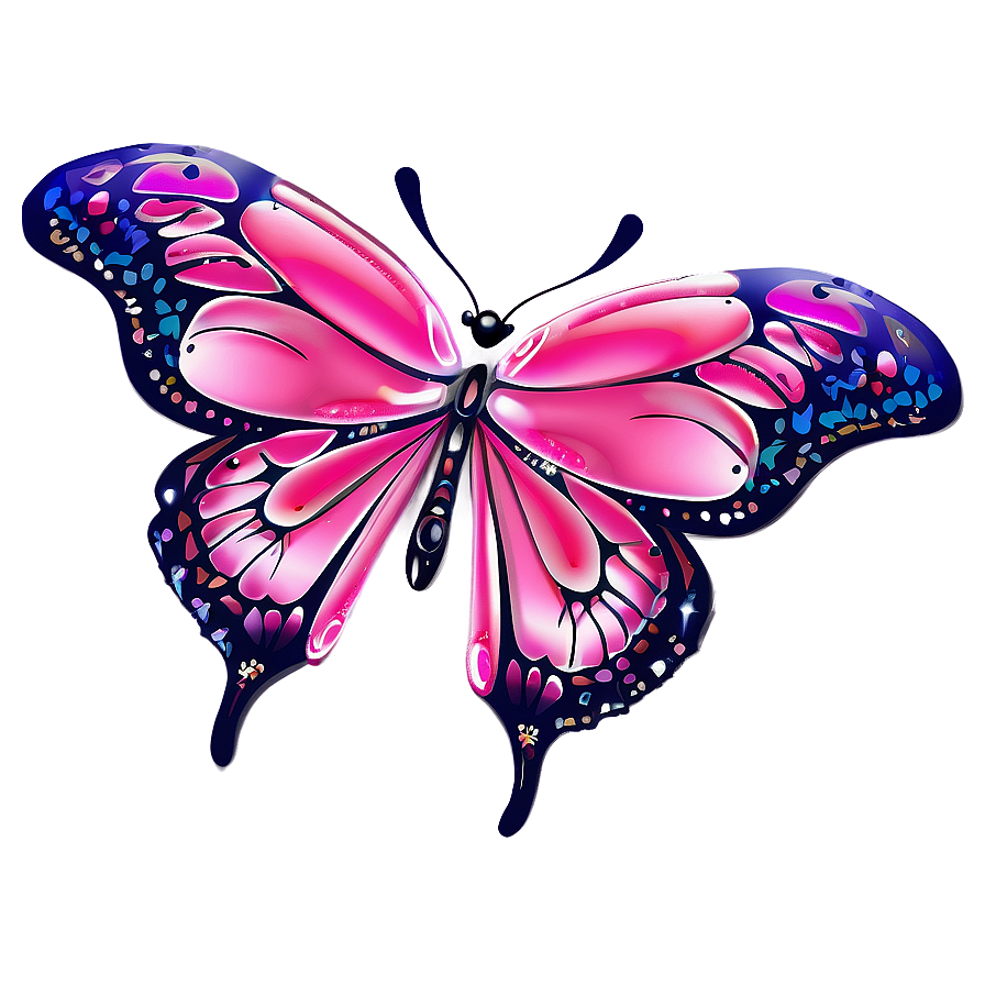 Pink Butterfly For Crafts Png Yjf51