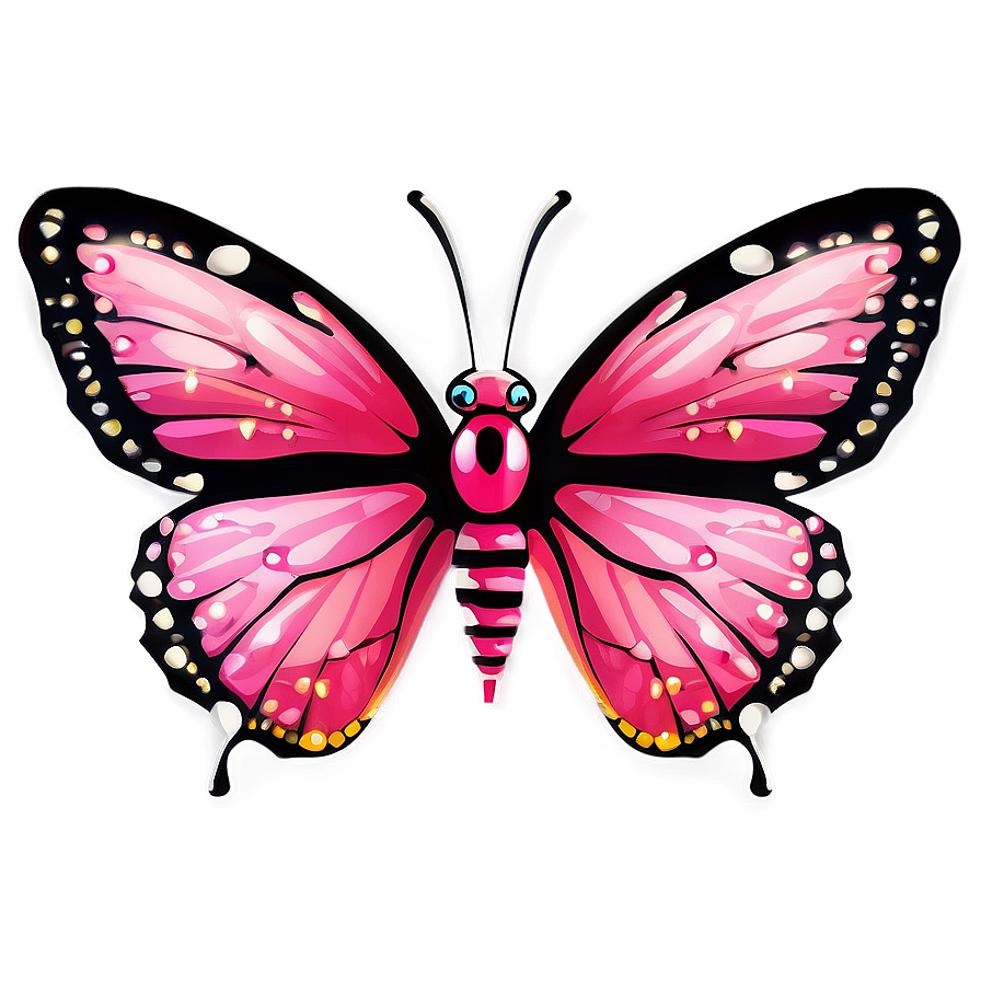 Pink Butterfly For Kids Png Hsp42