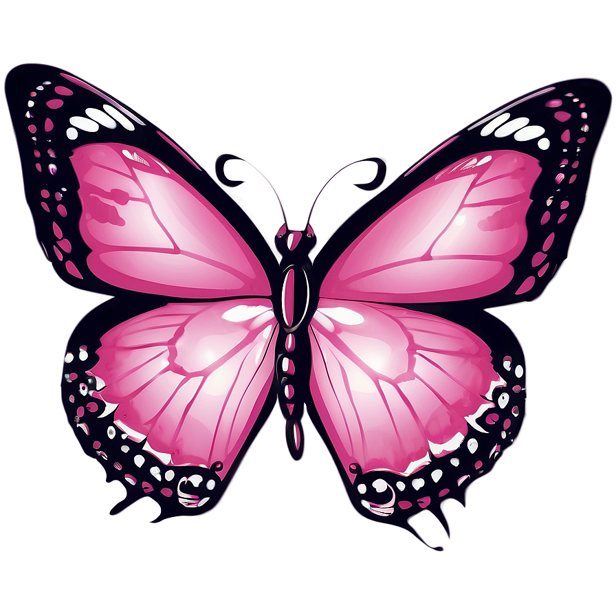 Pink Butterfly For Logo Design Png Dib