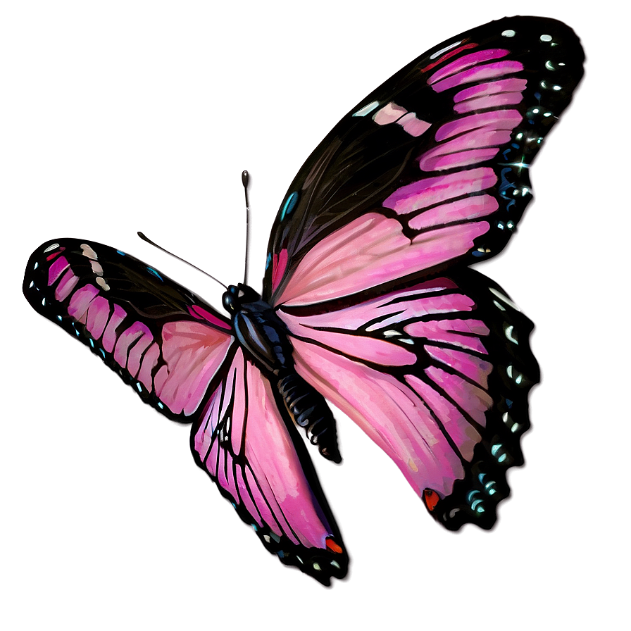 Pink Butterfly In Flight Png 05232024