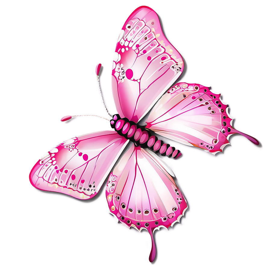 Pink Butterfly In Nature Png 78