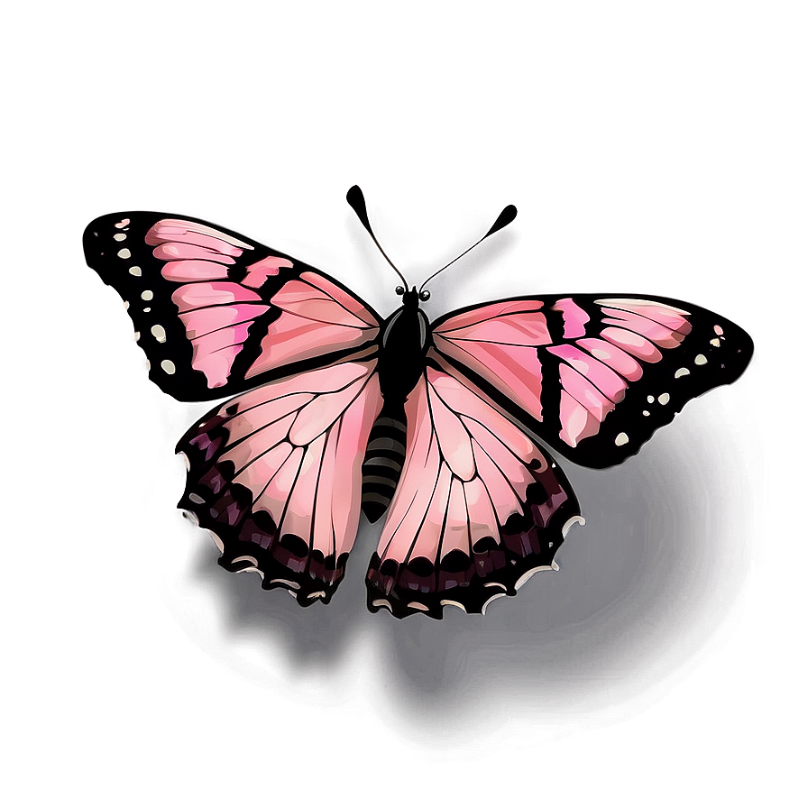 Pink Butterfly Natural Setting Png 32