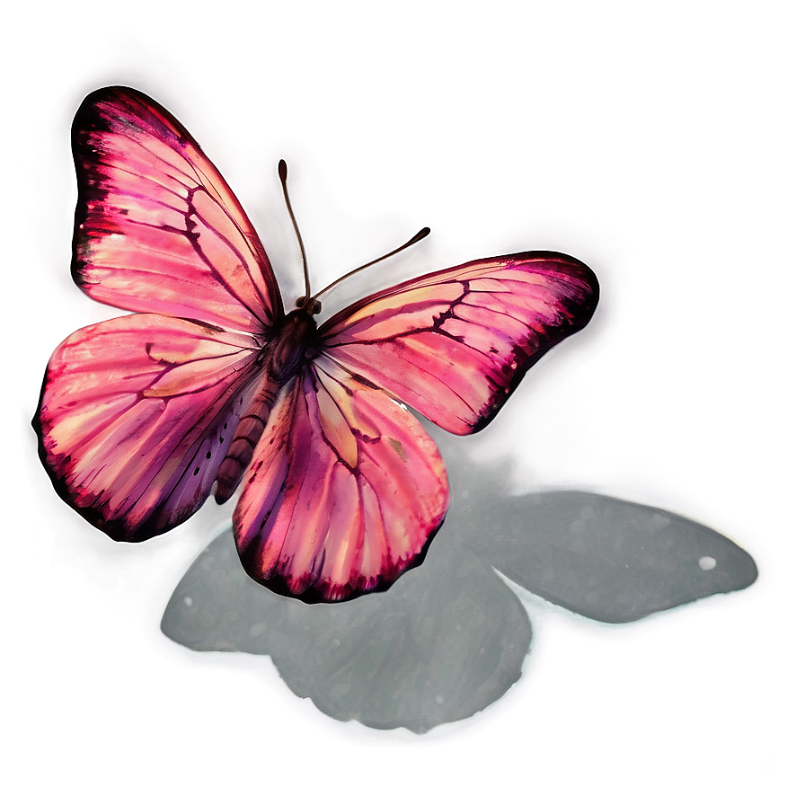 Pink Butterfly On White Background Png 05232024