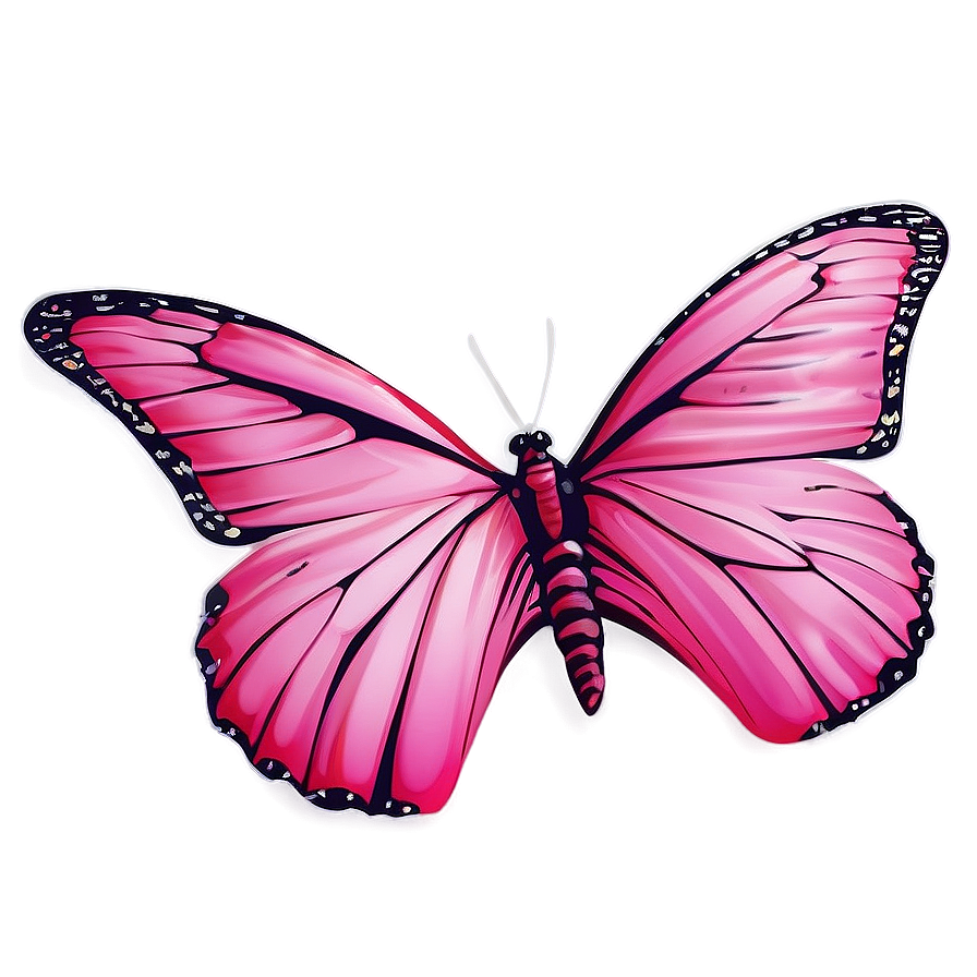 Pink Butterfly Pattern Background Png 66