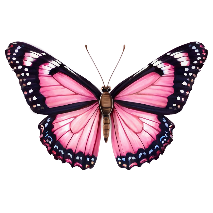 Pink Butterfly Realistic Image Png Yet16