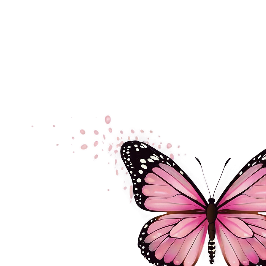 Pink Butterfly Transparent Background Png Lig