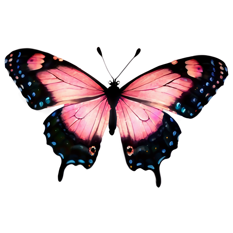 Pink Butterfly With Soft Glow Png 05232024