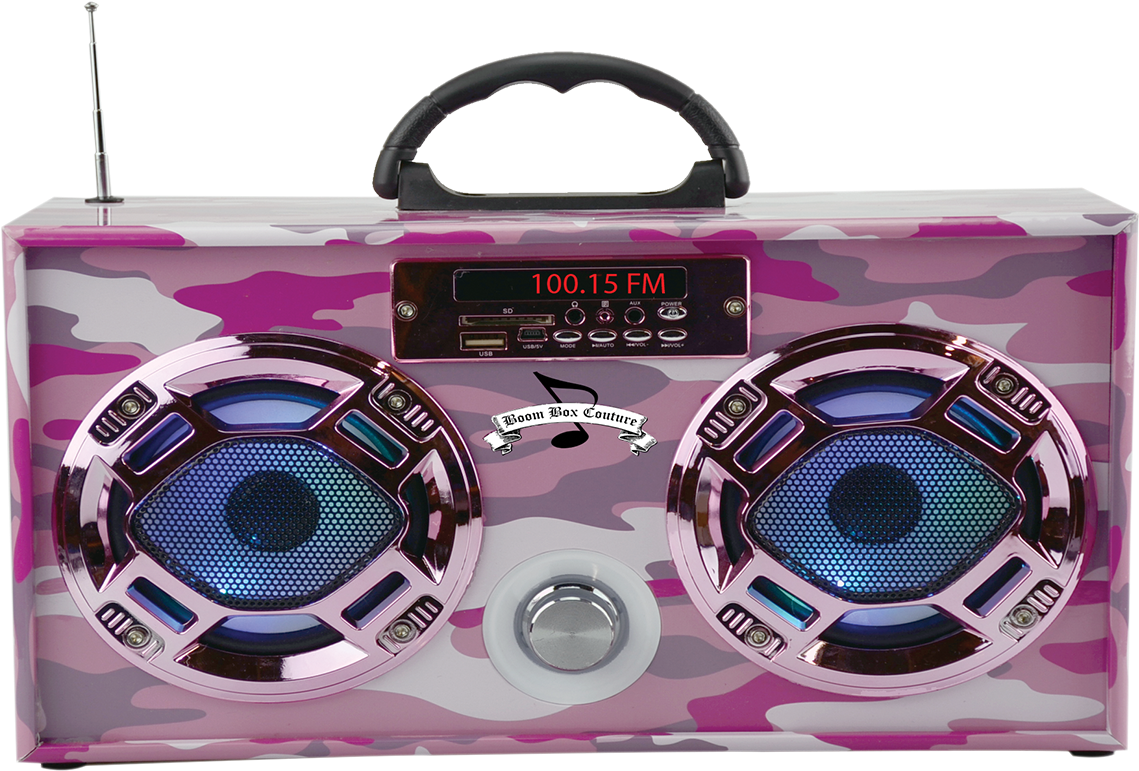 Pink Camouflage Boombox