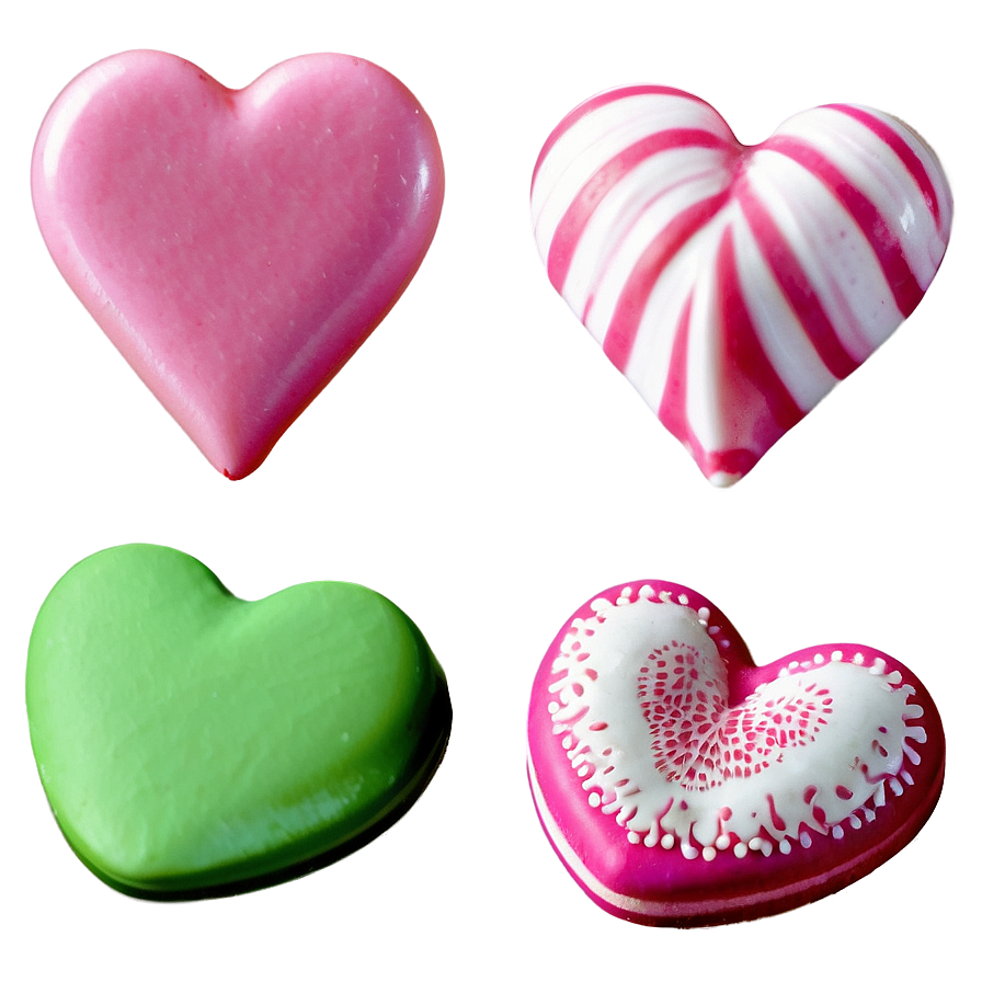 Pink Candy Hearts Png 06212024