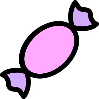 Pink Candy Vector Illustration PNG with transparent background