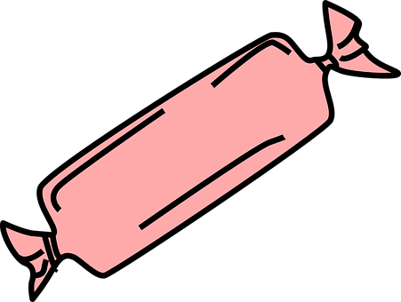 Pink Candy Wrapper Vector PNG with transparent background
