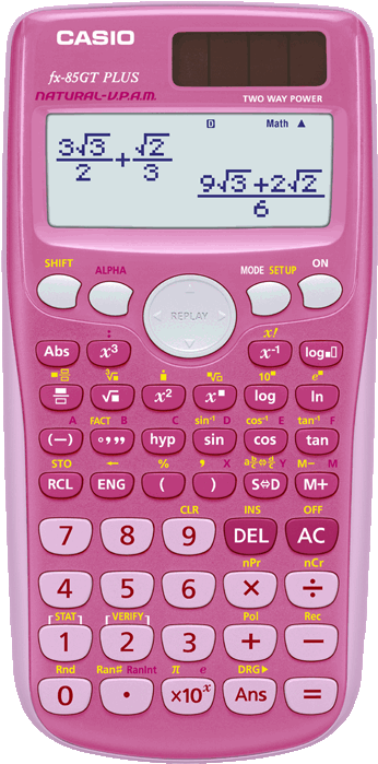 Pink Casio Scientific Calculator F X85 G T P L U S