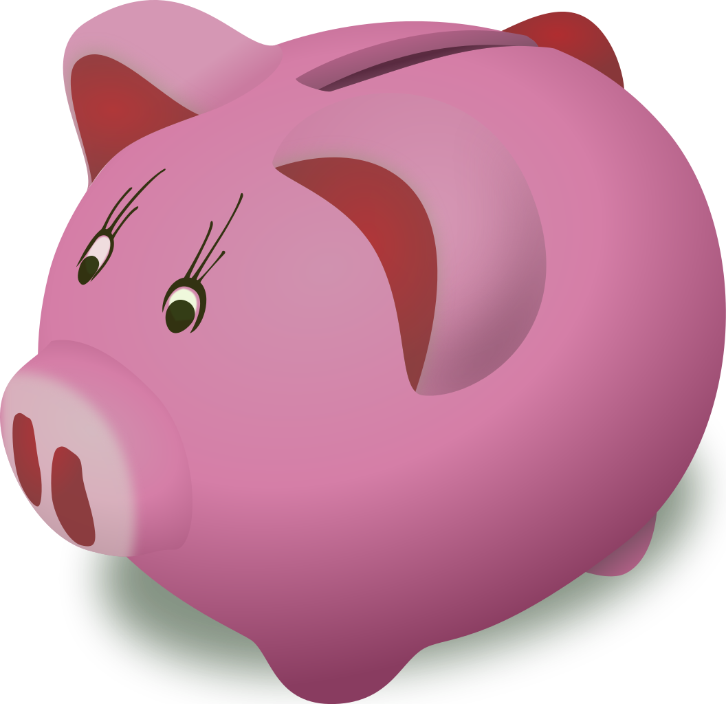 Pink Ceramic Piggy Bank Illustration