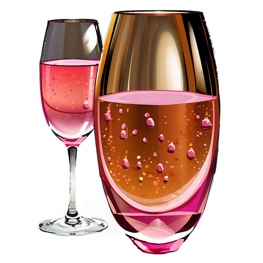 Pink Champagne Glass Toast Png 83