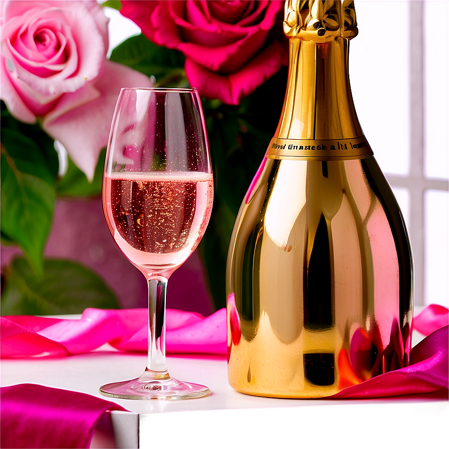 Pink Champagne In Luxury Setting Png 06292024