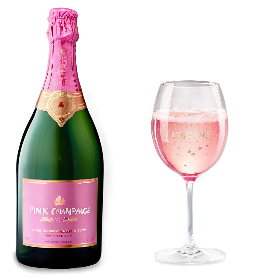 Pink Champagne In Stylish Lounge Png Aiw