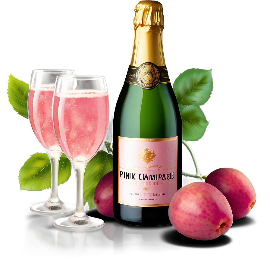 Pink Champagne In Sunset Light Png 06292024