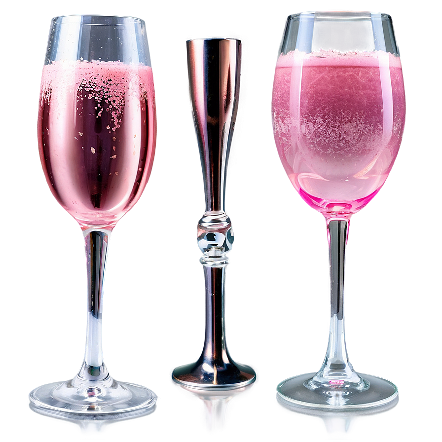 Pink Champagne In Vintage Glass Png Ibu54