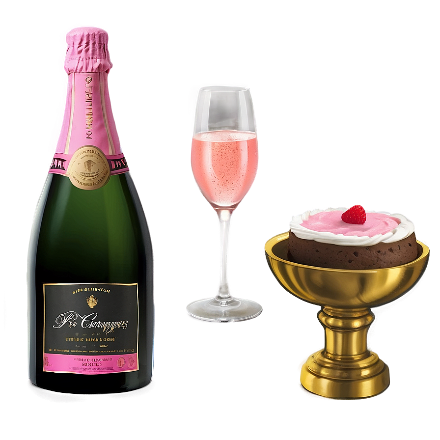 Pink Champagne With Dessert Pairing Png 35