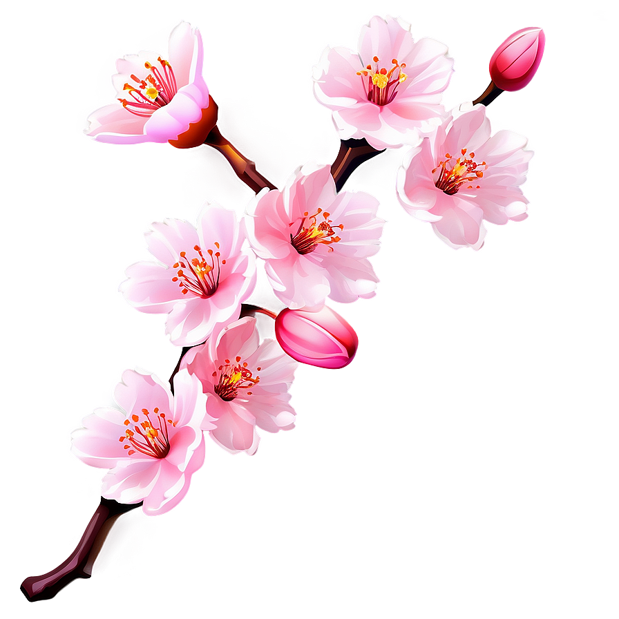Pink Cherry Blossom Clipart PNG gag PNG with transparent background