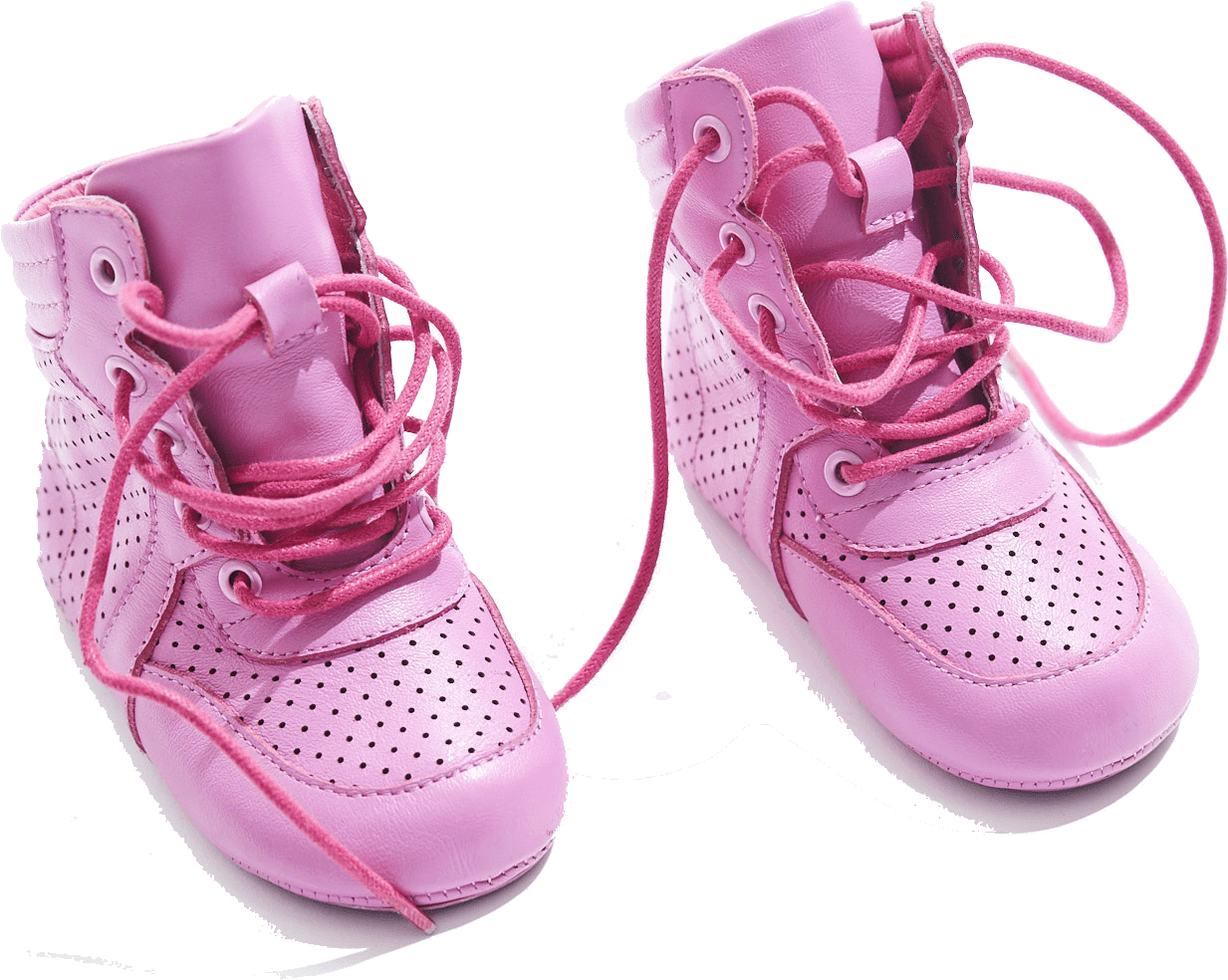 Pink Childrens High Top Sneakers