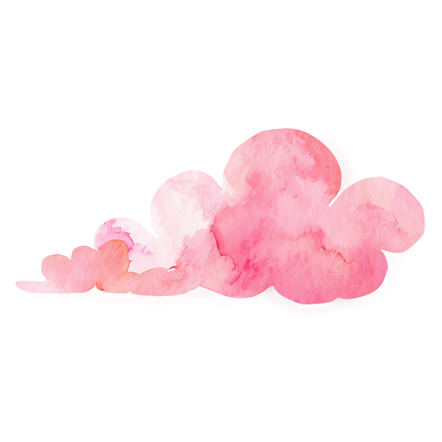 Pink Cloud Watercolor Texture Png 06252024