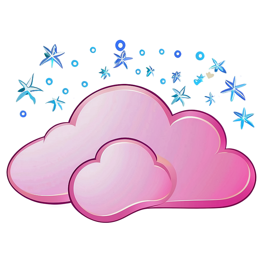 Pink Cloud With Shooting Stars Png Sao40