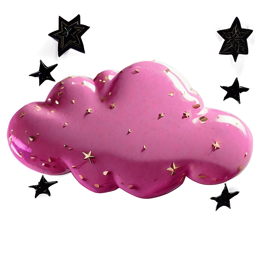 Pink Cloud With Stars Png 70