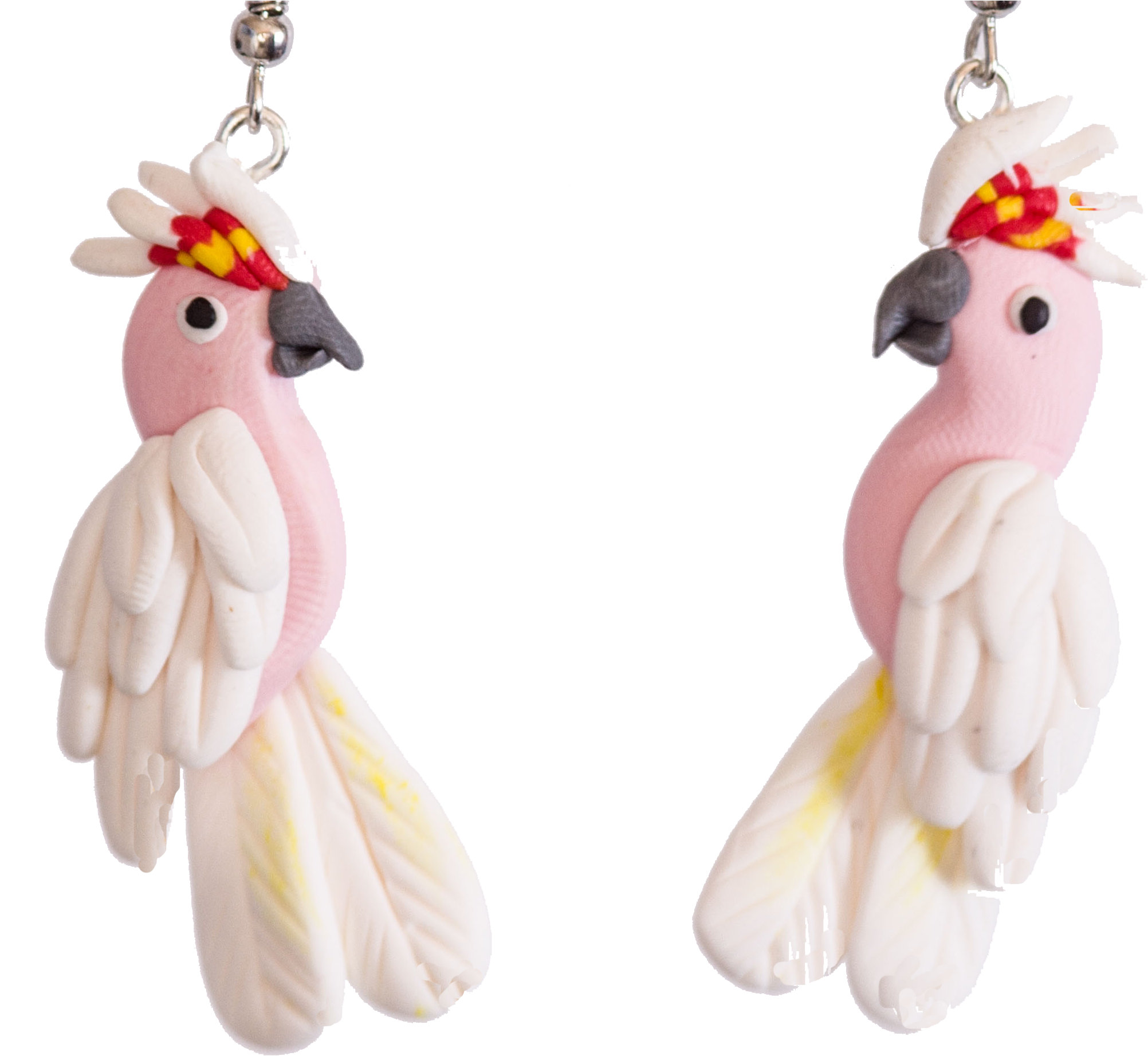 Pink Cockatoo Earrings