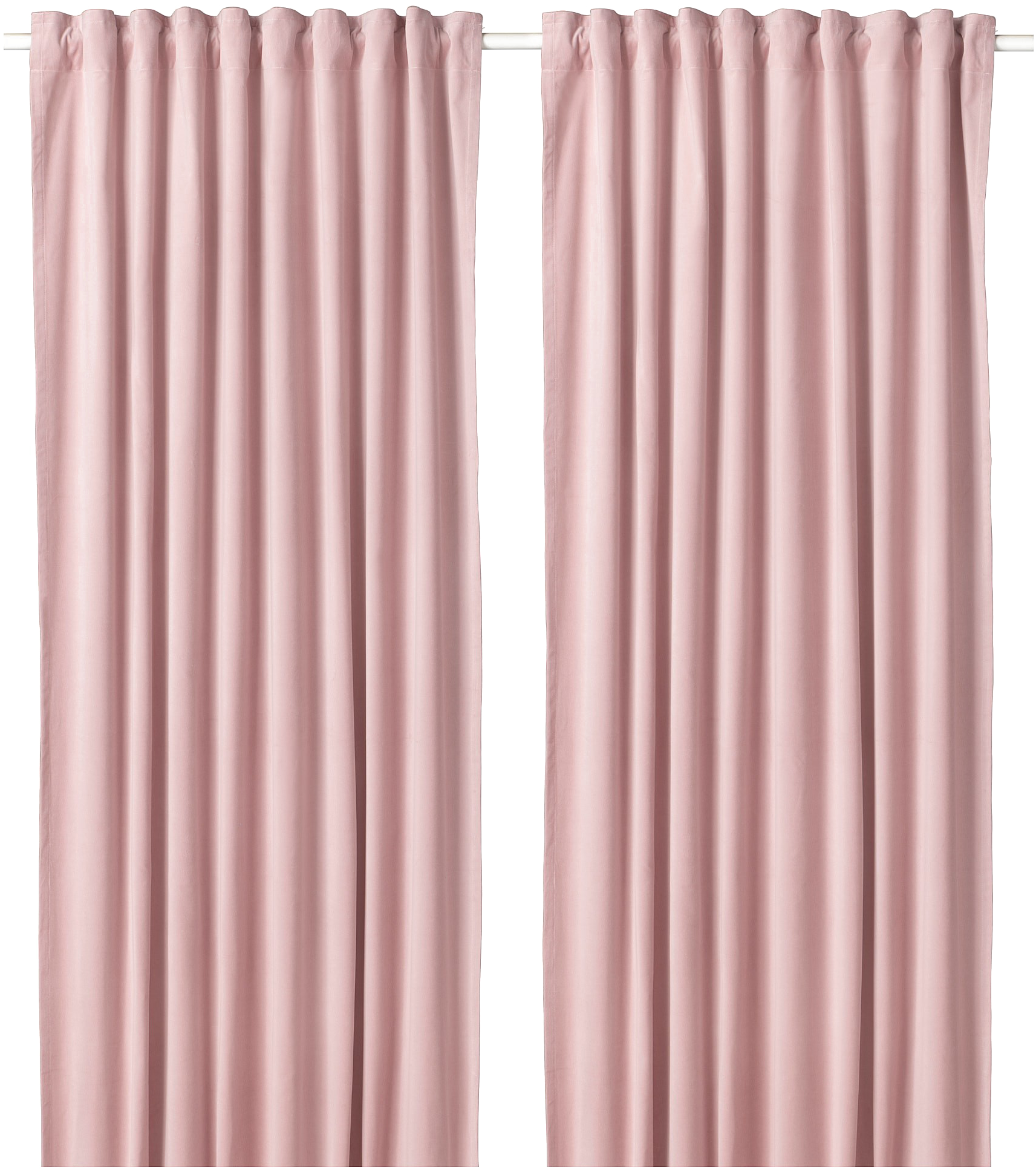 Pink Curtains Hanging