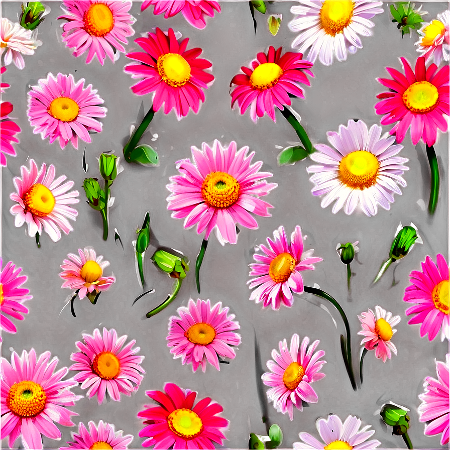 Pink Daisy Flowers Png 8