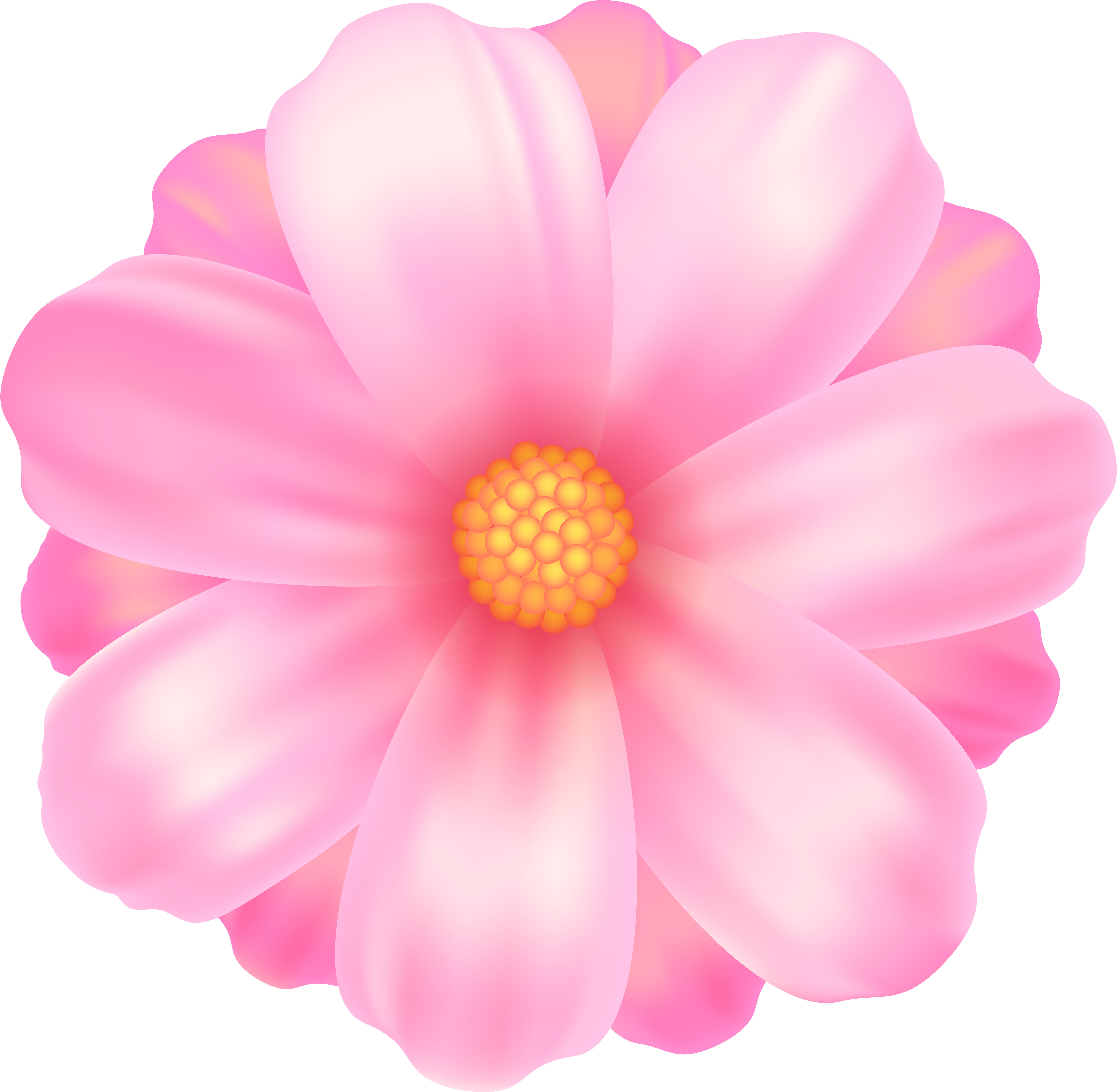 Pink Flowers Floral Design Drawing Clip Art - Pink Flower Clipart Png, Transparent Png PNG with transparent background
