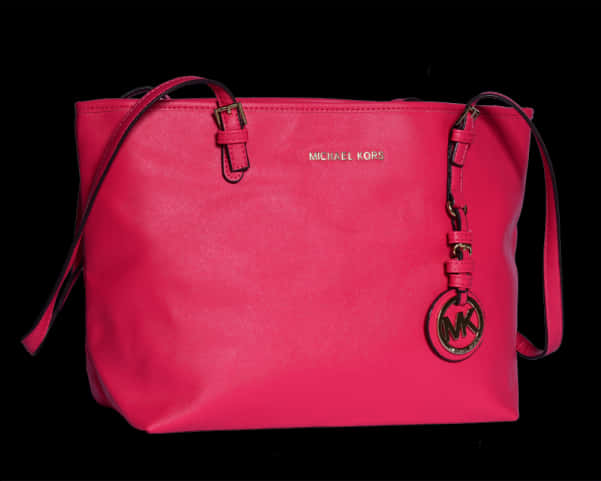 Pink Designer Handbag Black Background