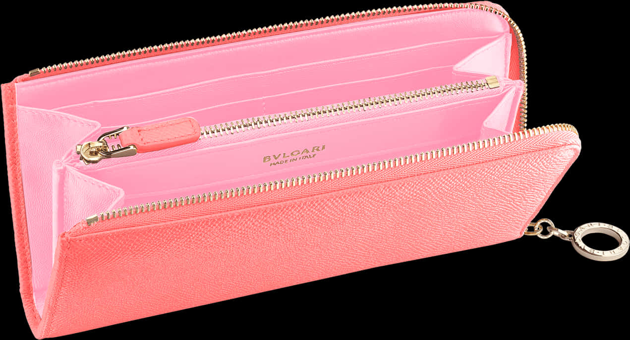 Pink Designer Walletwith Zippers