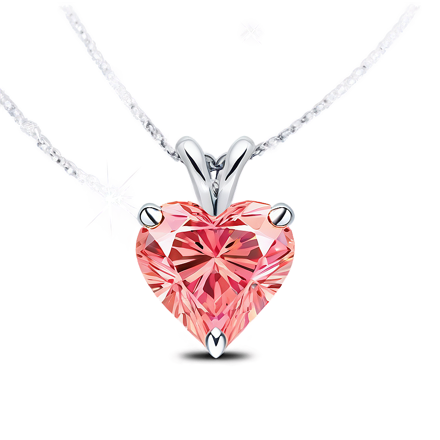 Pink Diamond Heart Spectacle Png Fmn