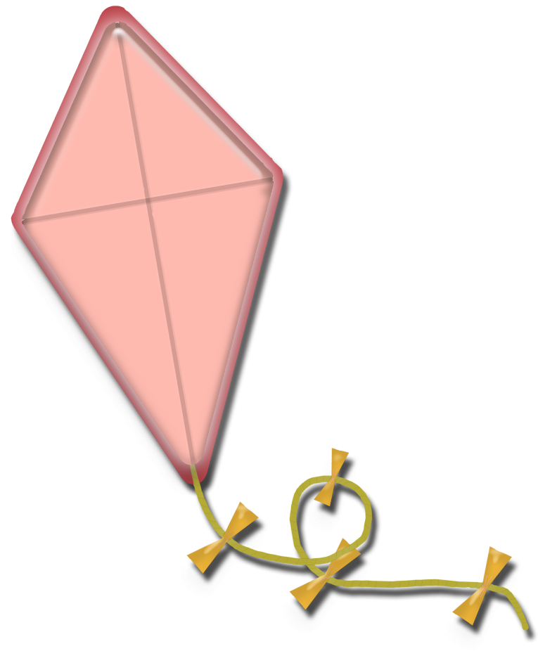 Pink Diamond Kite Illustration