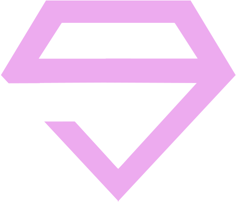 Pink Diamond Shape Kpop Logo